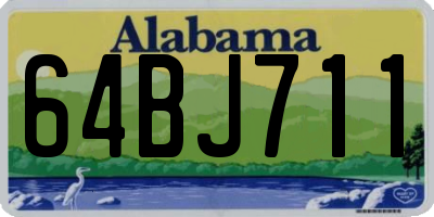 AL license plate 64BJ711