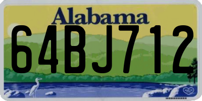 AL license plate 64BJ712