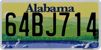 AL license plate 64BJ714
