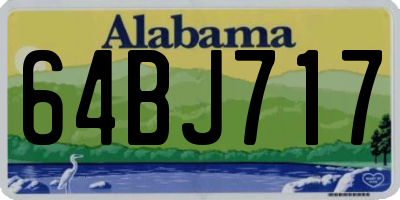 AL license plate 64BJ717
