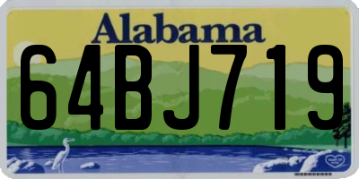 AL license plate 64BJ719