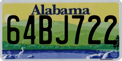 AL license plate 64BJ722