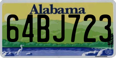 AL license plate 64BJ723
