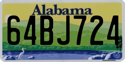 AL license plate 64BJ724