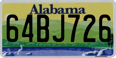 AL license plate 64BJ726