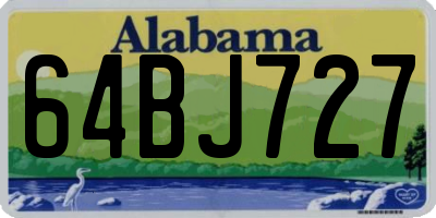 AL license plate 64BJ727