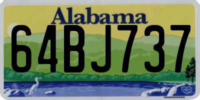 AL license plate 64BJ737