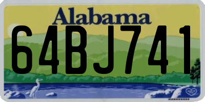 AL license plate 64BJ741