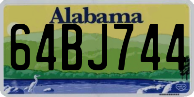 AL license plate 64BJ744