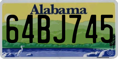 AL license plate 64BJ745