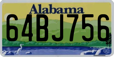 AL license plate 64BJ756