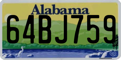 AL license plate 64BJ759