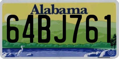 AL license plate 64BJ761