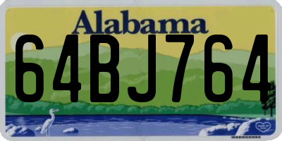 AL license plate 64BJ764