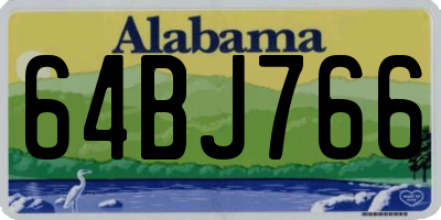 AL license plate 64BJ766