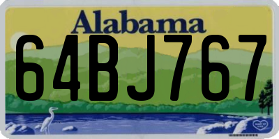 AL license plate 64BJ767
