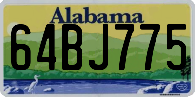 AL license plate 64BJ775