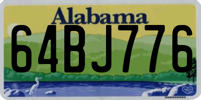 AL license plate 64BJ776