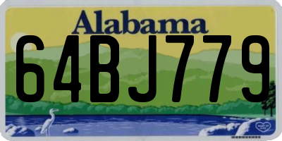 AL license plate 64BJ779