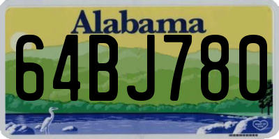 AL license plate 64BJ780