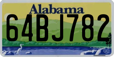 AL license plate 64BJ782