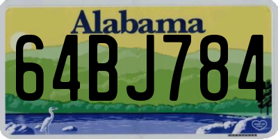 AL license plate 64BJ784