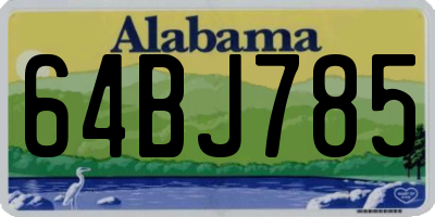 AL license plate 64BJ785