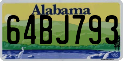 AL license plate 64BJ793