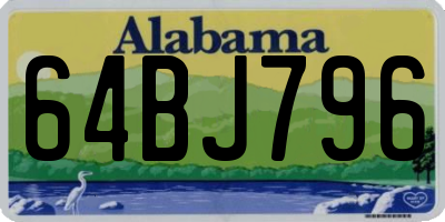AL license plate 64BJ796