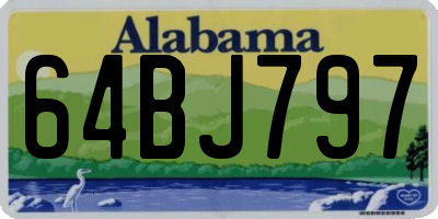 AL license plate 64BJ797