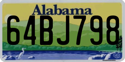 AL license plate 64BJ798