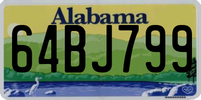 AL license plate 64BJ799