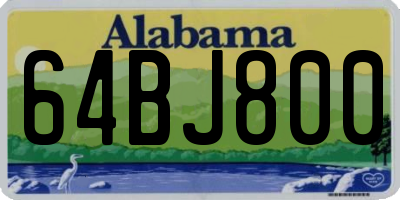 AL license plate 64BJ800