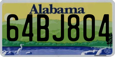 AL license plate 64BJ804