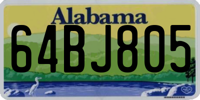 AL license plate 64BJ805