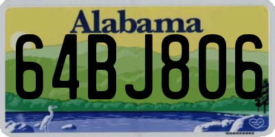 AL license plate 64BJ806