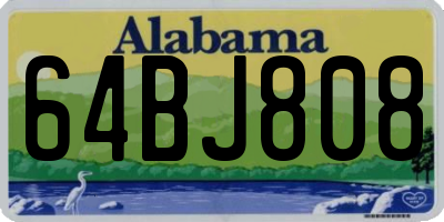 AL license plate 64BJ808