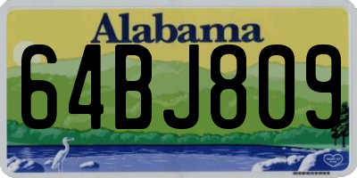 AL license plate 64BJ809