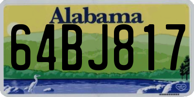 AL license plate 64BJ817