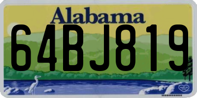 AL license plate 64BJ819