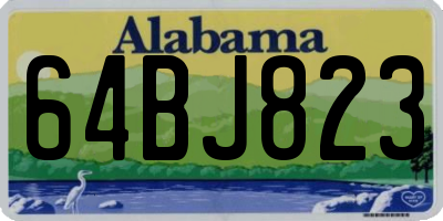 AL license plate 64BJ823