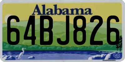 AL license plate 64BJ826