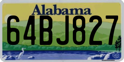 AL license plate 64BJ827