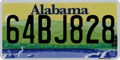 AL license plate 64BJ828