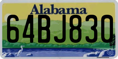 AL license plate 64BJ830