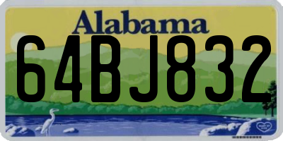AL license plate 64BJ832