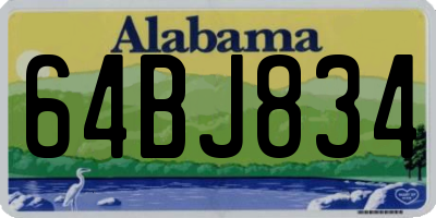 AL license plate 64BJ834