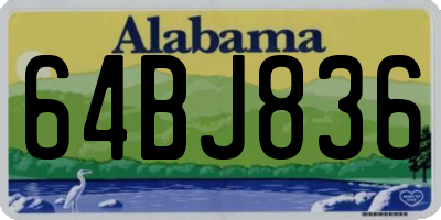 AL license plate 64BJ836