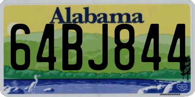 AL license plate 64BJ844