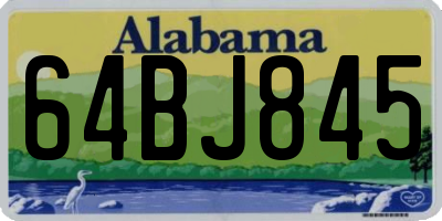AL license plate 64BJ845